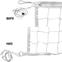 Сетка волейбольная FS-V-№4, карманы, трос мет, 9,5х1 м, нить 3,5мм
