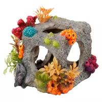 Камень для аквариума Europet Bernina Обитаемый куб с кораллами SM 234-222508 11.5х11х12 см