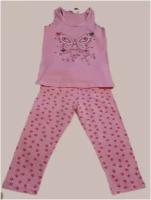 Пижама для девочки с бриджами BIYOkids, светло-розовая