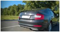 Диффузор юбка с насадками для Skoda Octavia A7 2013+