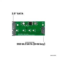 Адаптер-переходник для установки SSD M.2 SATA (B+M key) в разъем 2.5