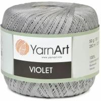 Пряжа YarnArt Violet, 282м / 50г (100% хлопок) / Серебро (4920) / 1 шт