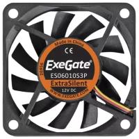 EXEGATE Вентиляторы EX283368RUS Вентилятор ExtraSilent ES06010S3P, 60x60x10 мм, подшипник скольжения, 3pin, 3000RPM, 23dBA