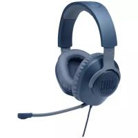 JBL Проводная гарнитура JBL Quantum 100, синяя (с кнопкой ответа)