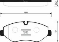 Колодки тормозные передние Sangsin Brake SP1622