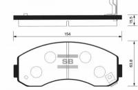 Колодки тормозные передние Sangsin Brake SP1056