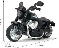 Мотоцикл металл коллекционной Harley-Davidson 1:12 - 15 см. (Харли Дэвидсон), Свет + Звук Черный