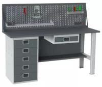 Стол производственный, верстак SMART 1760.5. S3.0. Y. d универсальный в гараж, в мастерскую,1364х1766х605