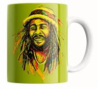 Кружка в подарок с Боб Марли/Bob Marley/Регги/Ямайка. 330 мл