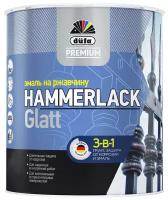 Эмаль на ржавчину Dufa Premium Hammerlack 3-в-1 гладкая RAL 3005 вишня 2,5 л