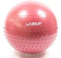 Массажный мяч LiveUp HALF MASSAGE BALL+9' handpump Унисекс LS3569 65см