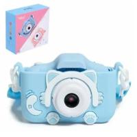 Фотоаппарат цифровой детский голубой / С селфи-камерой