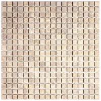 Мозаика из натурального мрамора Natural Mosaic 7M036-15T-(Emperador-Light) бежевый светлый квадрат матовый