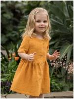 Платье для девочки муслин летнее детское праздничное, размер 98