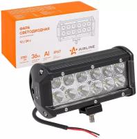 Фара светодиодная (балка) двухрядная 12 LED рассеяный свет 36W (165х78х65) 12 24V AIRLINE ALED046