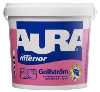 Краска моющаяся Aura Interior Golfstrom особопрочная для ванной и кухни база А белая 2,7 л