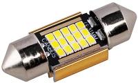 Автолампа диод T11(C5W) 12V 15SMD диодов 1-конт 31мм Белая SKYWAY Салон, номер