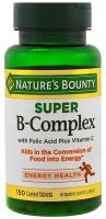 Nature's Bounty Super B-Complex (Супер комплекс витаминов В с фолиевой кислотой и витамином С) 150 таблеток