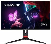 Монитор SunWind 27 дюймов, частотой 165ГЦ, монитор и технологией Flicker-free для снижения мерцания, игровой монитор формат черного цвета