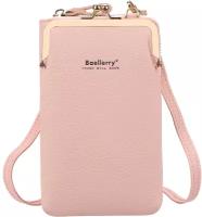 Женская сумка кросс-боди Baellerry Young Will Show с застежкой фермуар через плечо, светло-розовый