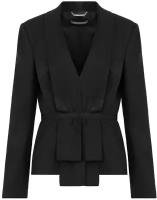 Пиджак Alberta Ferretti, средней длины, силуэт прилегающий, размер 44, черный