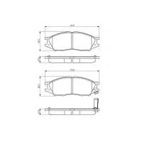 Дисковые тормозные колодки передние BOSCH 0986495146 (4 шт.)