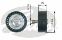 Ролик приводного ремня CHRYSLER SEBRING 2.4 VVT ED3/EDG 06 Gates T36322