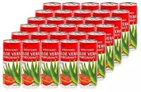 Напиток сокосодержащий Lotte Aloe Vera PomeGranate с мякотью Алоэ, со вкусом Граната / 30 банок по 240 мл