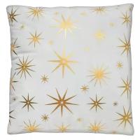 Чехол для подушки Этель Звезды (4370144), 42x42 см, белый/золотой