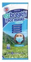 Голубые Одноразовые 3-слойные маски EZ Breath (5х10штук)