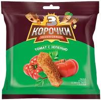 3 Корочки, сухарики со вкусом томата и зелени, 40 г