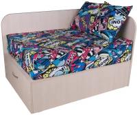 Диван-кровать раскладной детский «Чижик», принт Бэнг 01, 98*72*63 см, молочный дуб, для детской комнаты