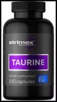 Аминокислота Таурин Strimex Taurine, нейтральный, 100 капсул с витамином С