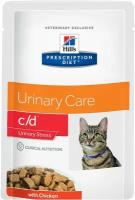 Пауч Hill's Prescription Diet c/d Urinary Stress con Pollo для кошек при стрессе с курицей 85г 604124