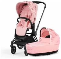 Универсальная коляска Cybex Priam IV 2 в 1, Simply Flowers Pink, цвет шасси: черный