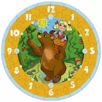 Часы-пазл Умная Бумага Часы Маша и Медведь (126-02), элементов: 61 шт