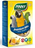 Полнорационный корм PINNY PM для средних и крупных попугаев с фруктами, бисквитом и витаминами 700г