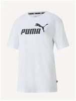 Футболка, PUMA ESS Logo Boyfriend Tee, Женская, размер XS; White