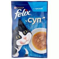 Влажный корм для взрослых кошек Felix Суп, с треской (кусочки в соусе)