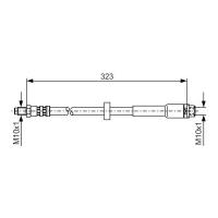 Тормозной шланг задний правый армированный 323 мм BOSCH 1 987 476 293 для Audi A6, Audi A6 Allroad, Great Wall Safe