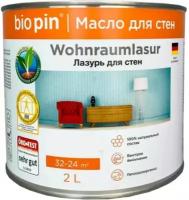 Лазурь для стен BIO PIN 2150 Wohnraumlasur в цвете прозрачный желто-бежевый 2 л 21505H101