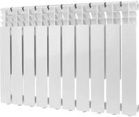 Радиатор ROMMER OPTIMA 500 алюминиевый (10 секций) (1660 Вт) RAL9016 Белый Боковое подключение RAL-0210-050010