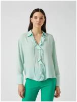 Блузка с длинным рукавом KOTON WOMEN, 2SAK60196UW, цвет: GREEN, размер: 38