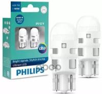 Лампа T10 Led 6000K 12V Комплект Philips арт. 11961ULWX2