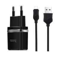 Зарядный комплект Hoco C12 Smart + кабель microUSB мощность Qi: 20 Вт