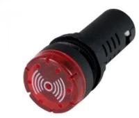Сигнализатор свето-звуковой 22мм 24 AC-DC/красный