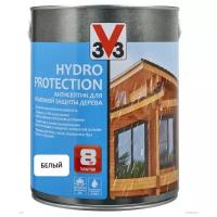 V33 антисептик для усиленной защиты дерева Hydro Protection, 2.5 л, белый