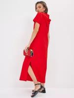 Платье Sansa, оверсайз, макси, размер 52, красный