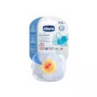 Пустышка силиконовая ортодонтическая Chicco Physio Comfort Smile 0-6 м