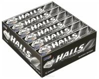 Halls / Холс черный Экстра, 12 штук